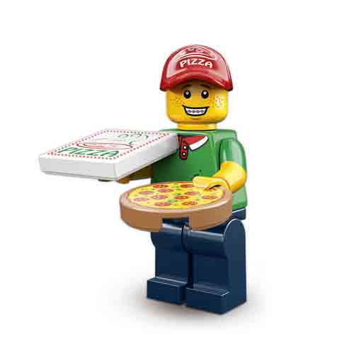 Lego Minifiguren Pizza Lieferant