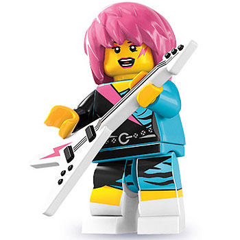 lego serie 7 punk girl mit gitarre